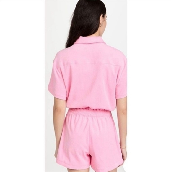Good American Terry Romper Knit Iced Pink Size 4  Style GSW0230 New - Picture 5 of 8